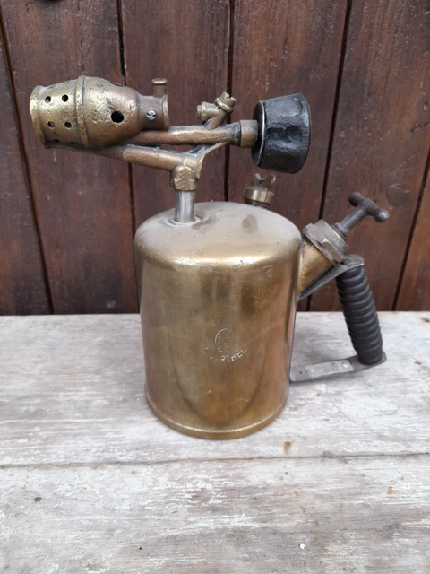 Chalumeau Ancien LG Rapide Expresse – Lampe à Souder Essence – France, Fer Et Laiton