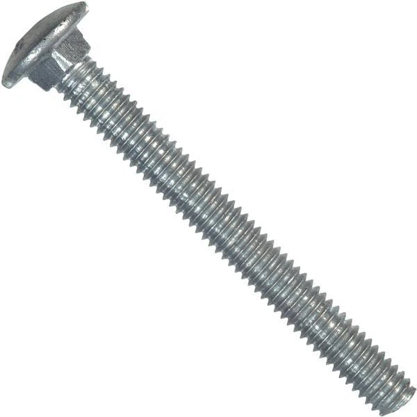 6 Pk Hillman Steel 1/4" X 2" Hot Dipped Galvanized Carriage Bolt @ 100/Pk 812512