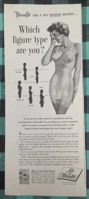 VINTAGE AD - FORMFIT BRAS & GIRDLES  - SATURDAY EVENING POST 1950's