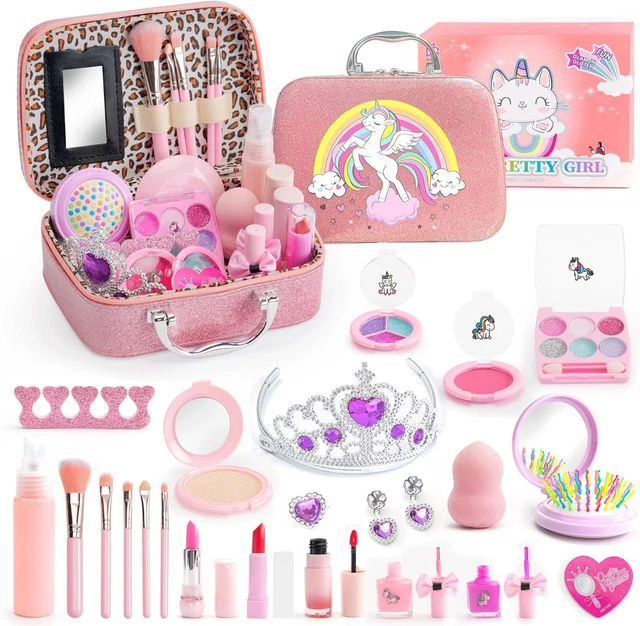 Kit Maquillage Enfant 32 Pièces Lavable - Princesse - Jeu Créatif Pour Filles