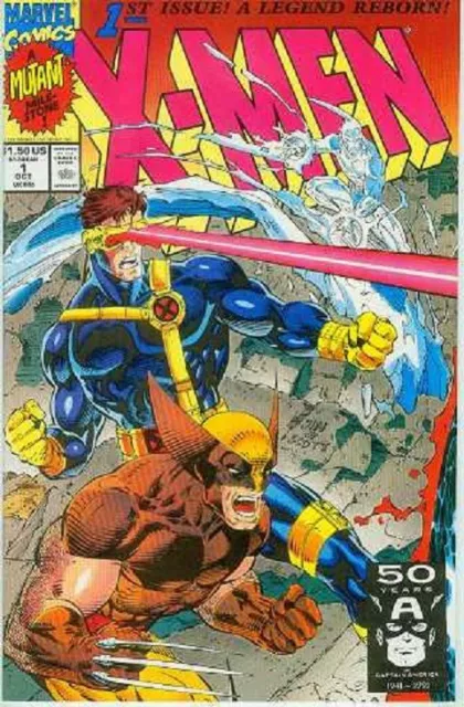 X-Men (2nd series) # 1 (Wolverine and Cyclops cover, Jim Lee) (USA, 1991)