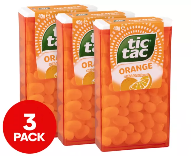 3 x Tic Tac Big Box Orange 49g-FREE DELIVERY