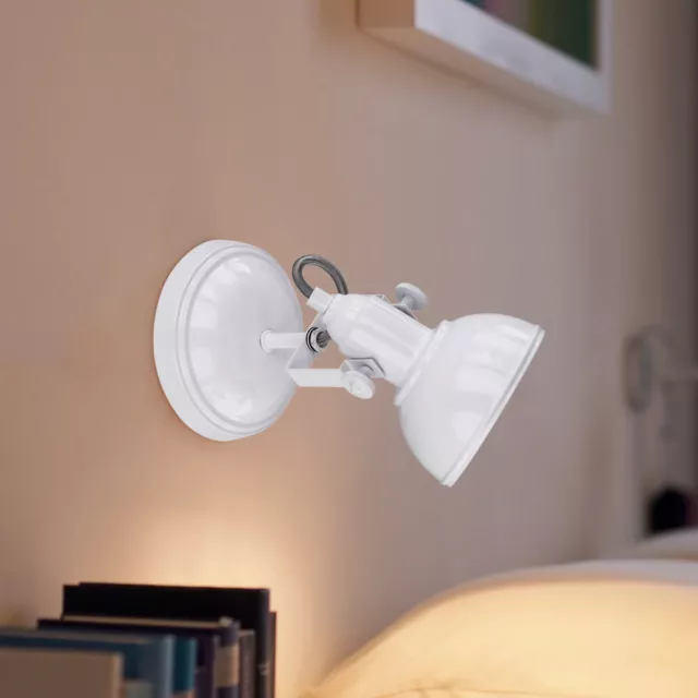 Wandleuchte Lampe verstellbar Landhaus Wandstrahler Schlafzimmerlampe H 24 cm