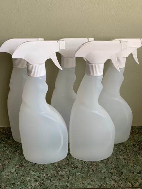 Trigger Spray/Stream Bottles 5 x 0.5L (500ml) Chemical Resistant HDPE multi buy