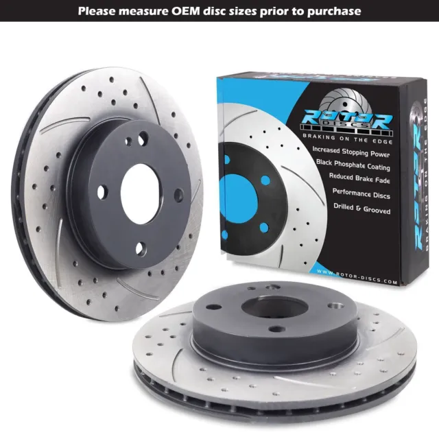 FRONT DRILLED GROOVED VENTED 235mm BRAKE DISCS FOR MAZDA MX5 MK1 NA 1.6 90-98