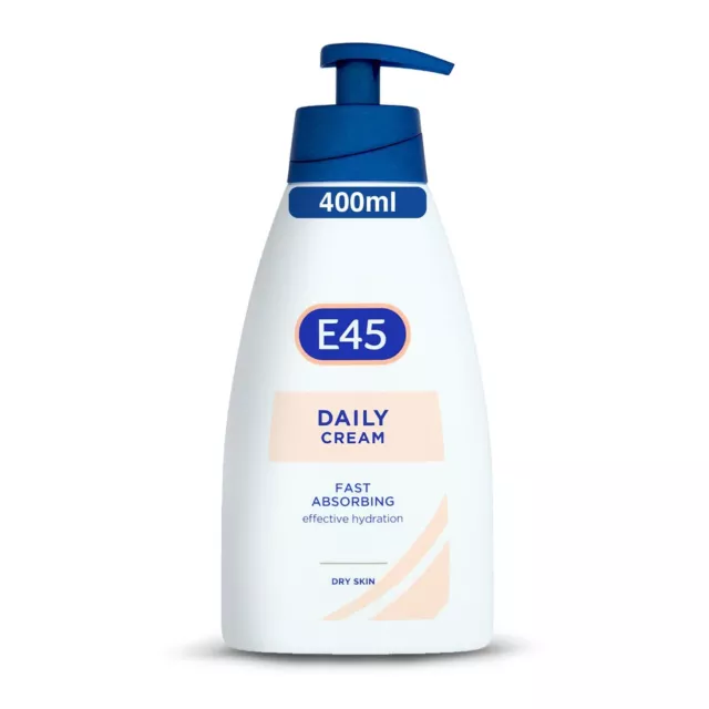 E45 Crème quotidienne 400ml - Crème E45 pour peau sèche - Apaise la sécheress...