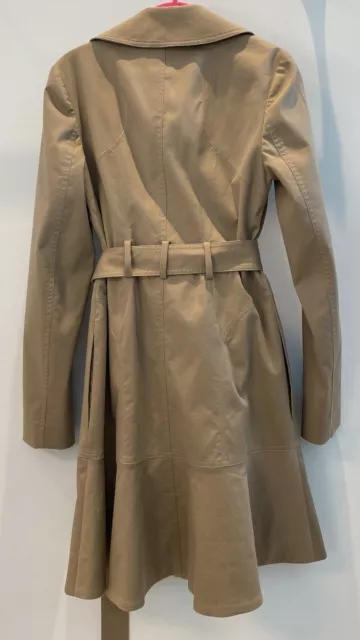 SZ 4 Diane von Furstenberg KADENCE TRENCH COAT Lined Cotton Blend Belted Jacket 2