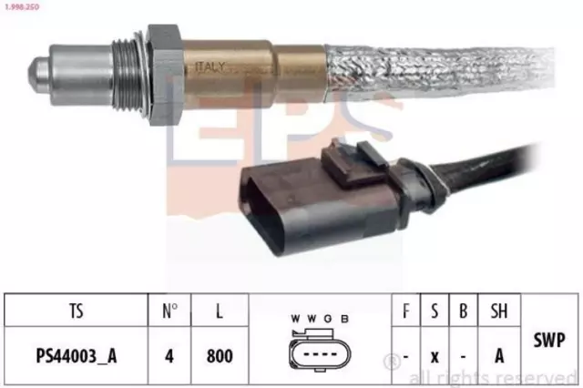 EPS 1.998.250 Sonde lambda pour VW Golf VII Schrägheck (5G1, BQ1, BE1, BE2)