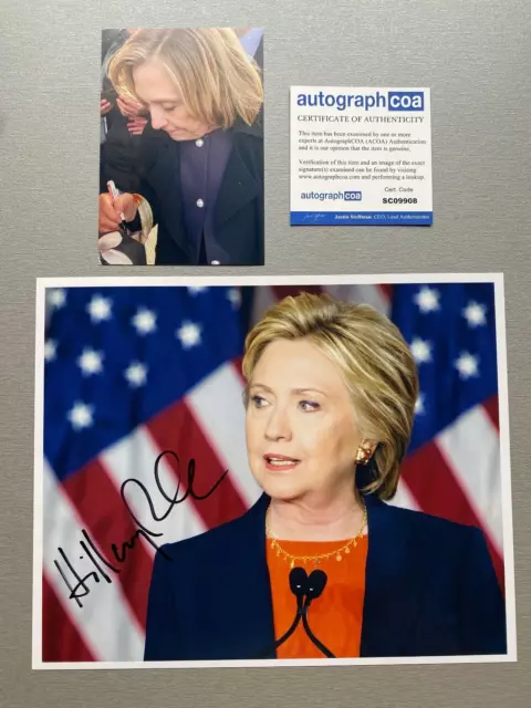 HILLARY CLINTON In-person  signed Foto 20x25 Autogramm COA ACOA + Foto