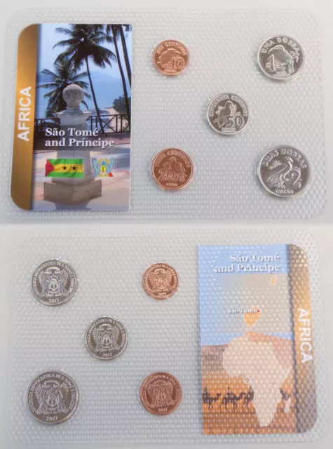 Sao Tome und Principe KMS Kursmünzensatz 2017 im Blister unz.
