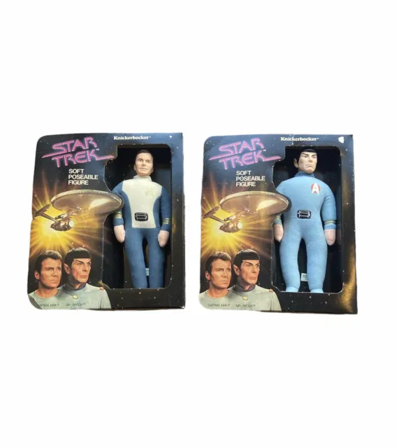 Vintage Star Trek Set Of Figures 70s Movie Spock Captain Kirk Soft Plush 1979