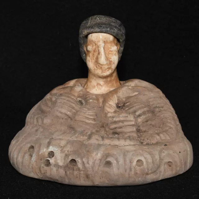 Ancient Margiana Bactrian Stone Idol Statue of Seated Goddess from Balkh