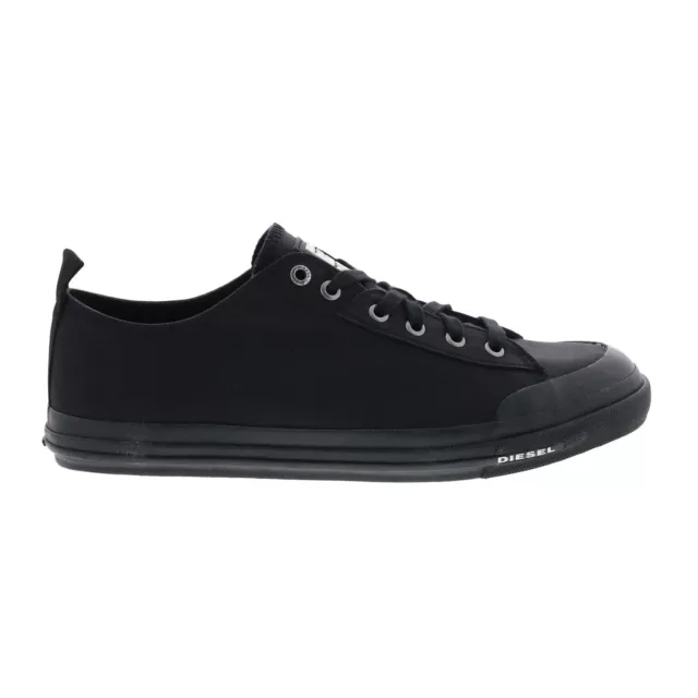 Diesel S-Astico Low Cut Mens Black Canvas Lace Up Lifestyle Sneakers Shoes