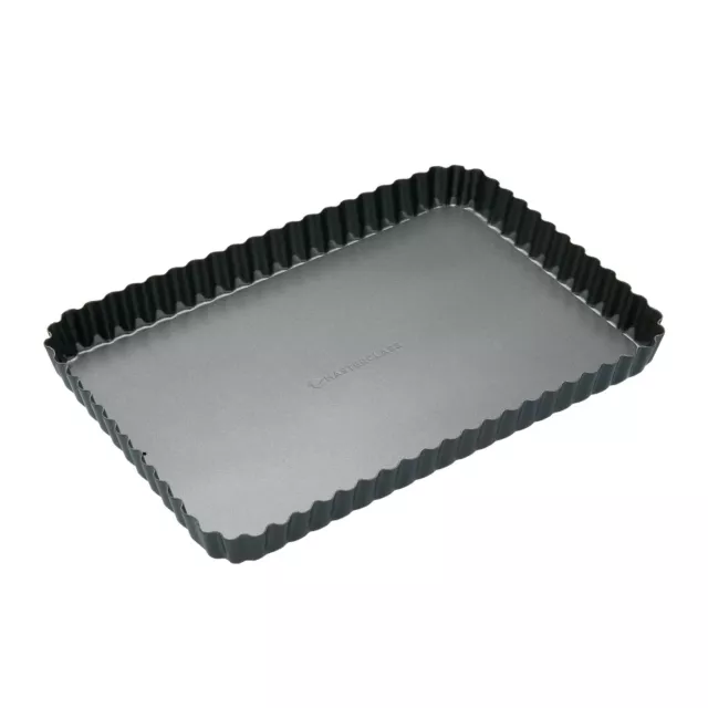 MasterClass Non-Stick Loose Base Rectangle Fluted Flan Tin