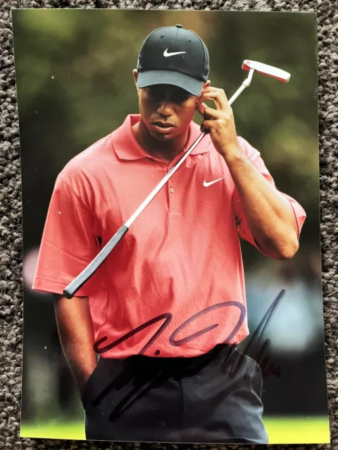 TIGER WOODS US GOLFER, SIGNED 7x 5 PHOTO TIGER WOODS US GOLFER, SIGNED 7x 5 PHOTO