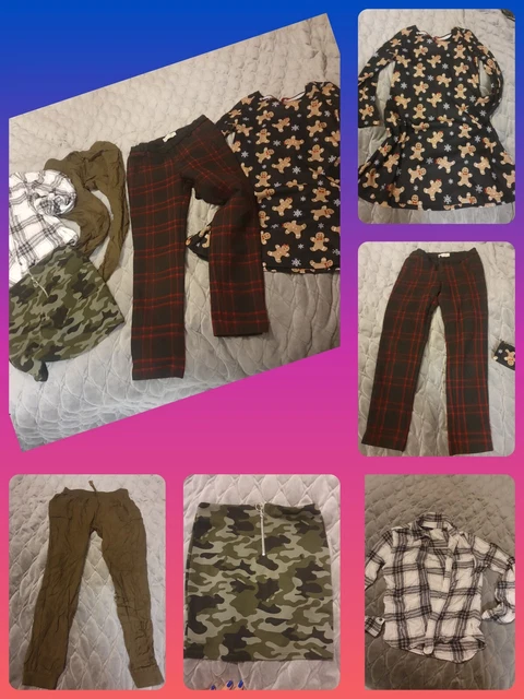 Bundle girls school clothes 10 11 years shirt skirt new look zara trousers check