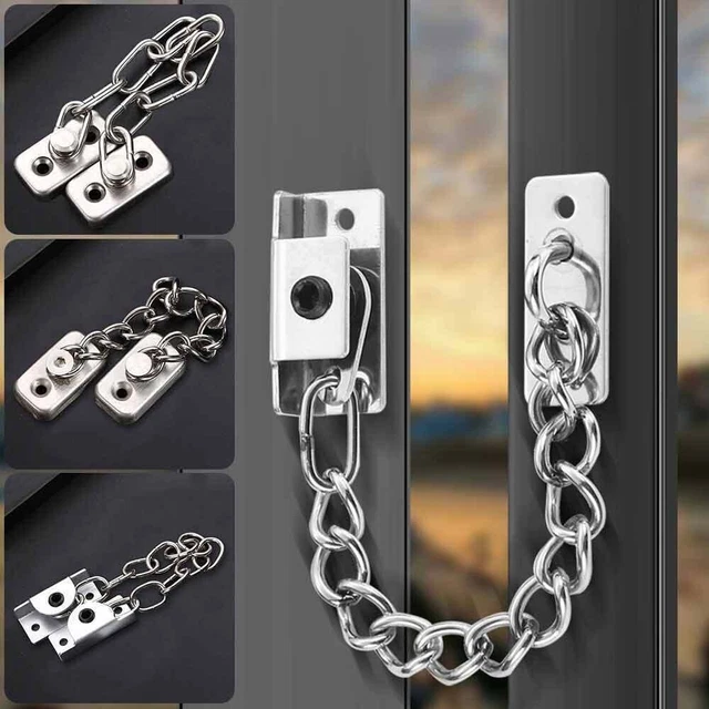 HEAVY DUTY SECURITY Cable Catch Wire Key Lock Hard Window Door ...