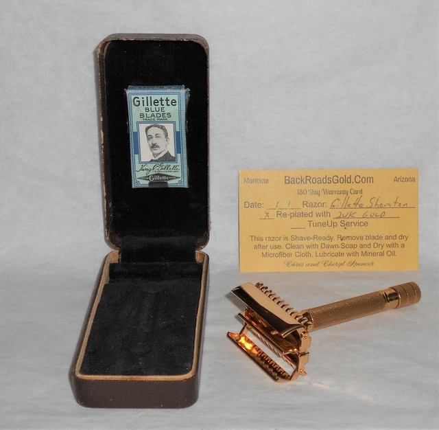 Gillette 1937 Sheraton TTO Refurbished Replated 24 Gold W Case X–37 14