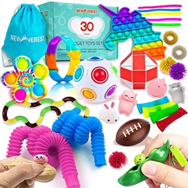 Fidget Toys Set 30 Pack Sensory Toys Pack for Stress Relief ADHD + FREE Gift