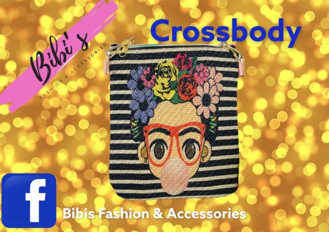 Frida Kahlo Cartoon Collection Cellphone Cross Body Bag