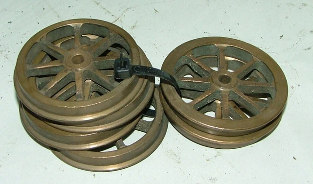 6 brass locomotive carriage wheel castings Stephens model dockyard live steam