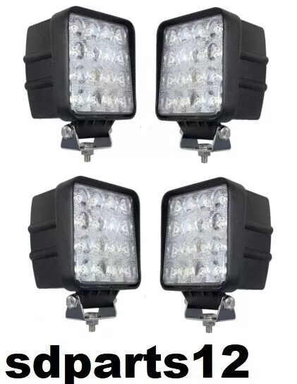 4x 48W Led Phare de Travail Lampe Flood 12/24V pour Camion Tout-terrain 4x4 ATV