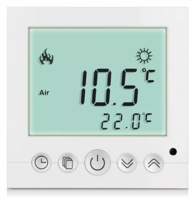 Raumthermostat Unterputz f. Fußbodenheizung Infrarotheizung LED weiß      #a31