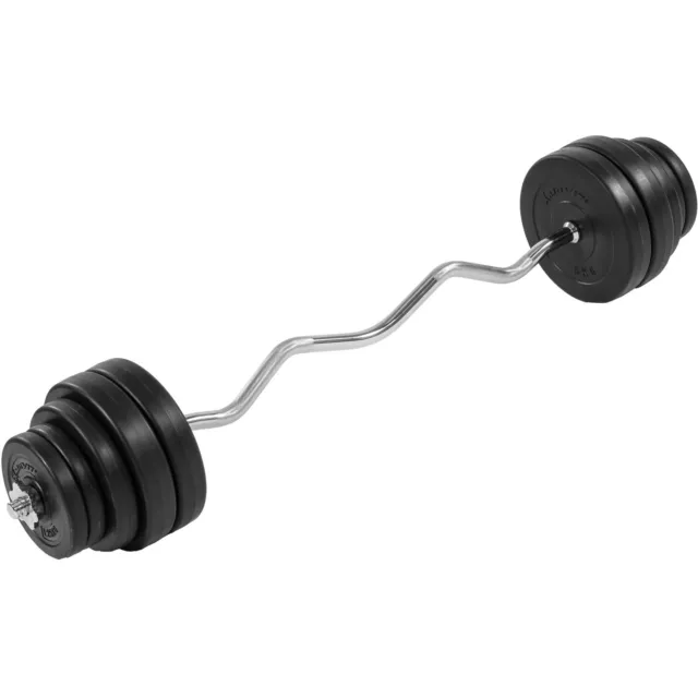 Movit® Ensemble d'Haltères Curl Barre en SZ avec Disques d'Haltères Musculation 2