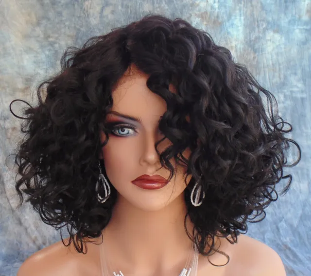 Lace Front Long Curley Brown Wig 1B Sassy Sexy Hot Style Usa Seller 274