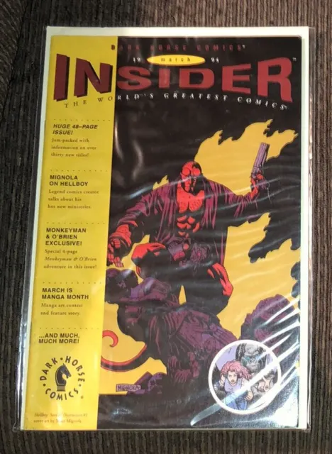 Dark Horse Insider #27 Mike Mignola 1994 Early Hellboy Seed Of Destruction #1 NM