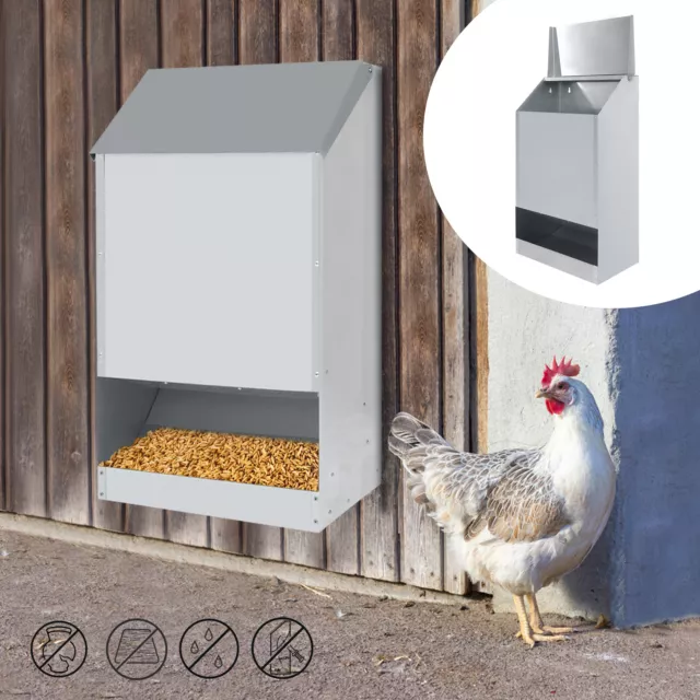 Futterautomat Automatischer Hähnchen Geflügel-Futterspender Hühnerfutterautomat