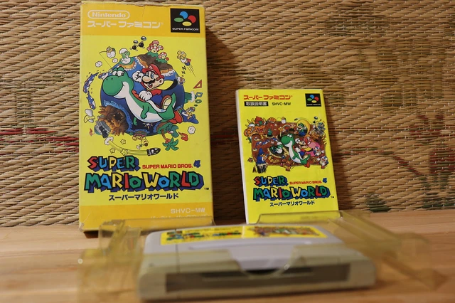Super Super Mario World w/box manual Nintendo Super Famicom SFC VG!