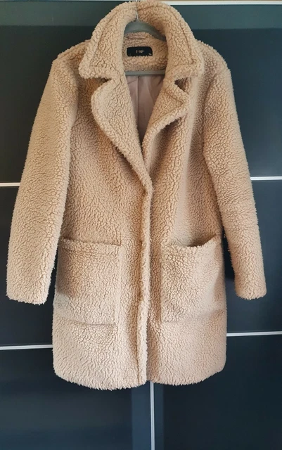 F F BORG COAT Size 14 18.00 PicClick UK