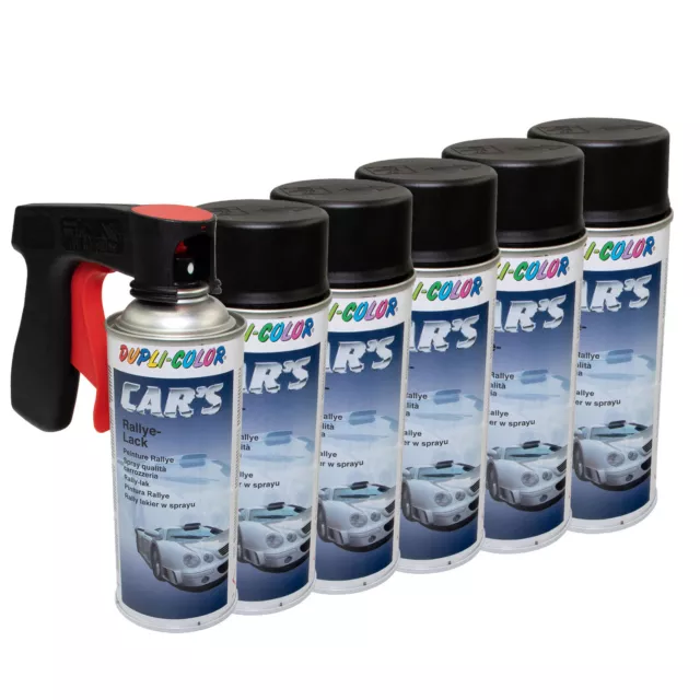 Pintura Spray Laca 6x 400ML Dupli 385872 Negro Mate Con Empuñadura de Pistola