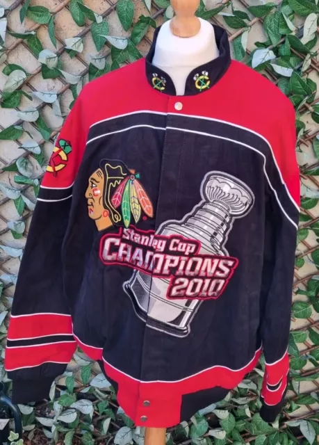 Chicago Blackhawks 2010 Stanley Cup Champions NHL JH Design Jacket Size XL