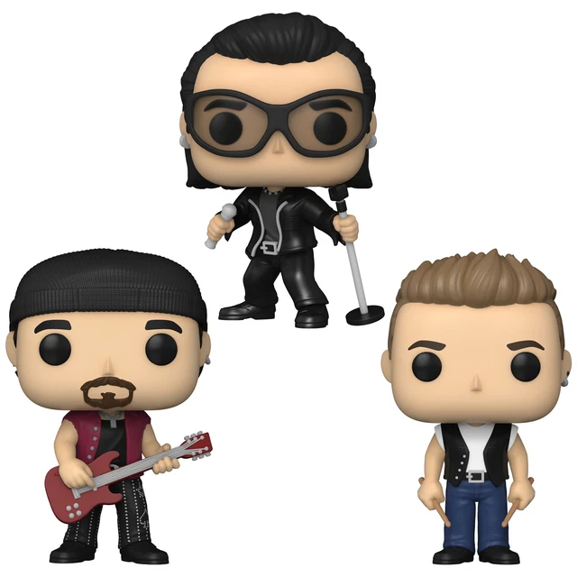 Funko Pop Lotto Pacchetto Di 3 U2 Rocks - Bono, Orlo, Larry