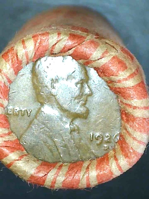 Old Lincoln Wheat Cent Roll #115 Shows 1926D/ Indian Head Rev Sealed Roll