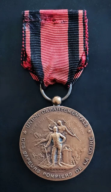 TROISIÈME RÉPUBLIQUE Médaille, Union régionale des sapeurs-pompiers du