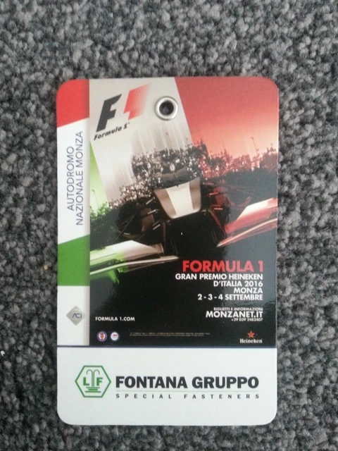 Pass Gran Premio Italiano 2016 Monza Formula 1 (F1)