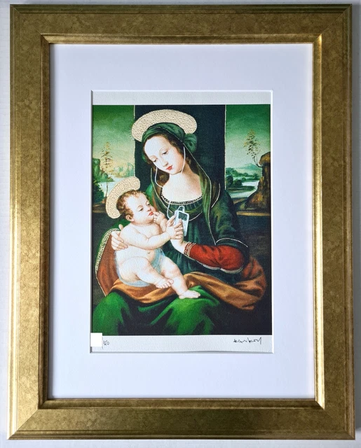 Banksy Original M Arts Edition Lithographie Signée Numérotée /150 + CADRE INCLUS