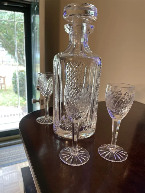 Gorgeous Waterford Crystal Hibernia Decanter & Stopper BONUS WATERFORD  VASE