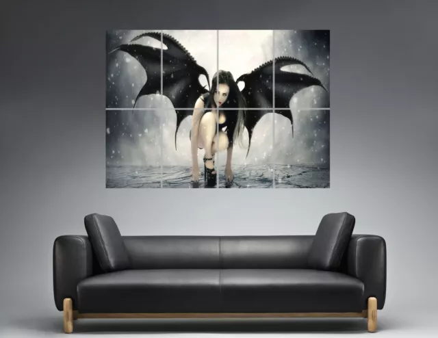 Gotico Dark Jennifer Gélinas Black Fantasy Wall Arte locandina Grande Formato A0