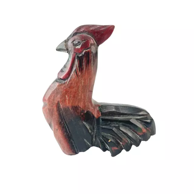 Vintage Handcarved Wooden Rooster Farmhouse Style Decor 6.5” Tall