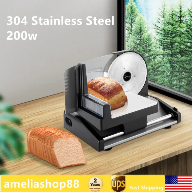 Food-grade Stainless Steel 200w Meat Slicer Bread Slicing Machine Fruit Cutter