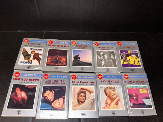 10 Korean Cassette Tapes Van 1984 Halen Emmylou Harris Olivia Newton John Korea