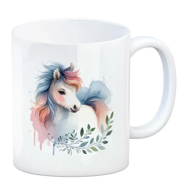 KAFFEEBECHER Buntes Pferd Spruch Keramik Mädchen Tasse Geschenk Kaffeetasse Mug