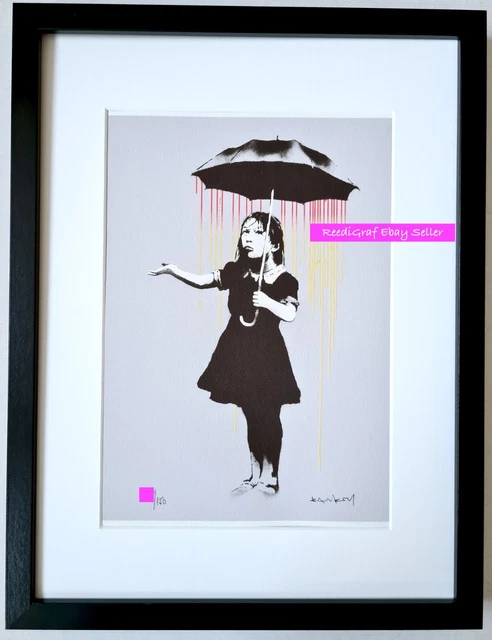 Banksy Original M Arts Edition Lithographie Signée Numérotée /150 + CADRE INCLUS
