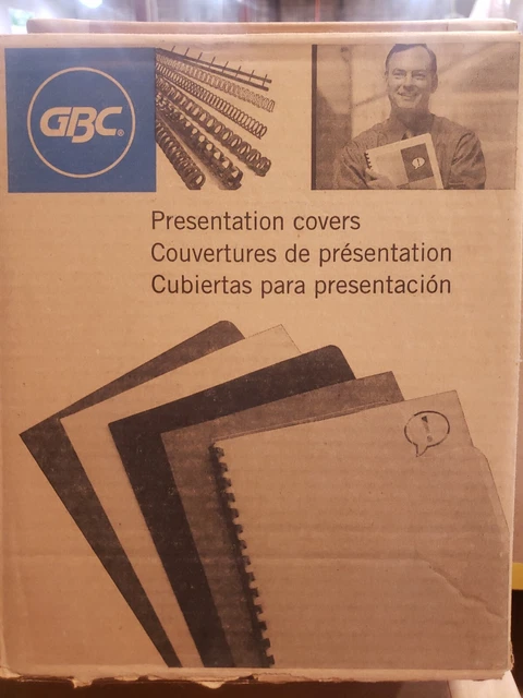 Box of 200 GBC Regency 8-1/2" x 11" Black Presentation Covers Unpunched