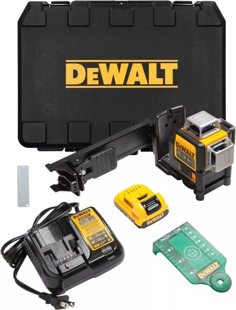 Dewalt DW089LG-K 12-Volt 3 x 360-Degree Lithium-Ion Green Line Laser hard case!