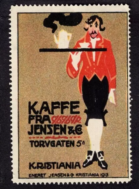 Aschenputtel Poster Stempel - Norwegen Kaffee Fra Jensen Torggaten Kristianina - 45x67mm